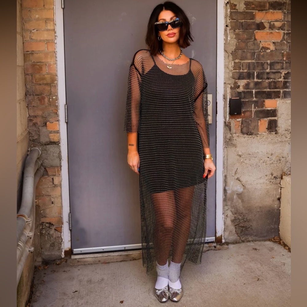 Dressed in Lala Mirrorball Mesh Dress + Slip